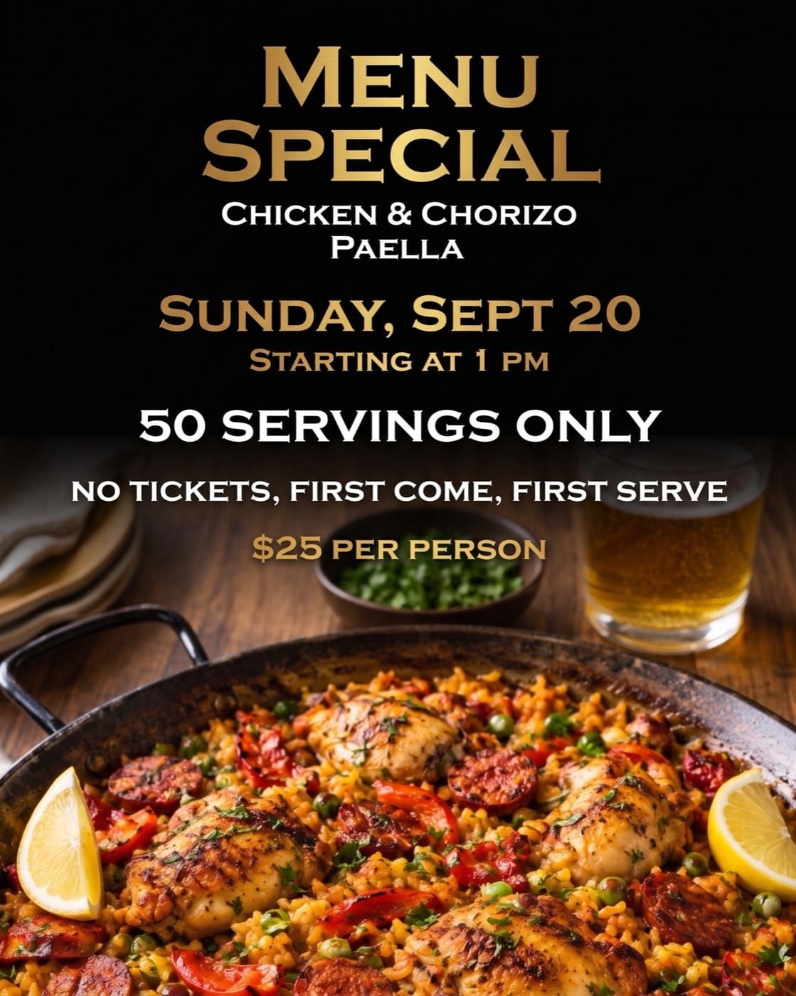 Sunday Special: Chicken & Chorizo Paella