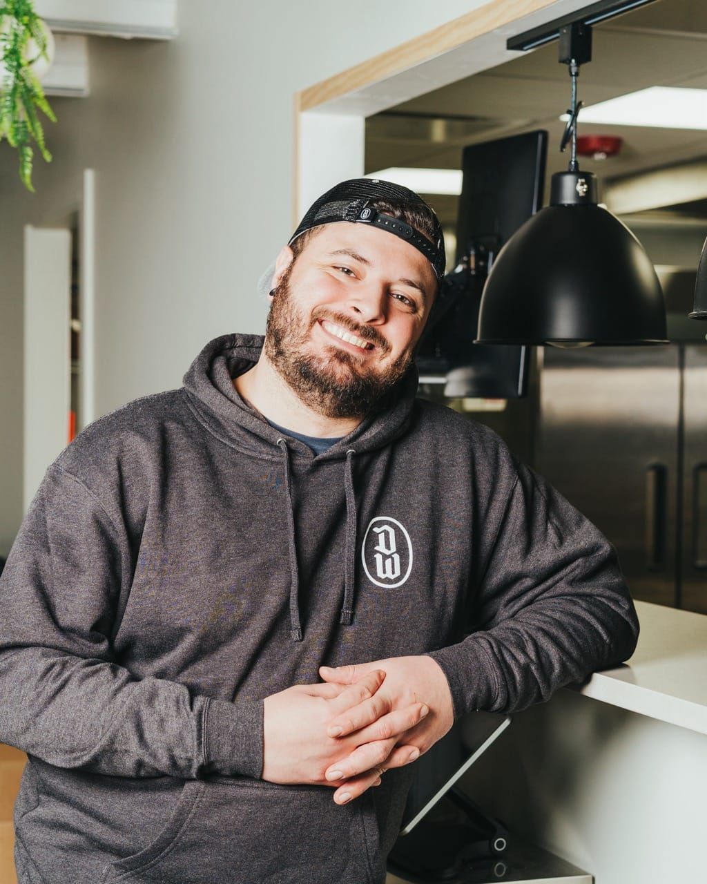 Jaciano, Chef at DeWolf Brewing, in the kitchen